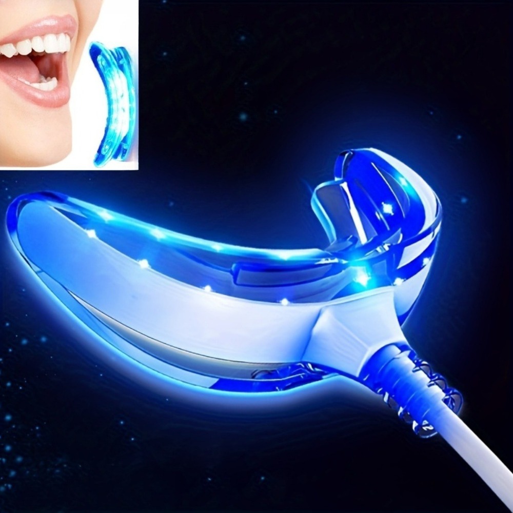 Teeth Whitening With Blue Light - 3'ü 1 Arada Diş Beyazlatma Lambası