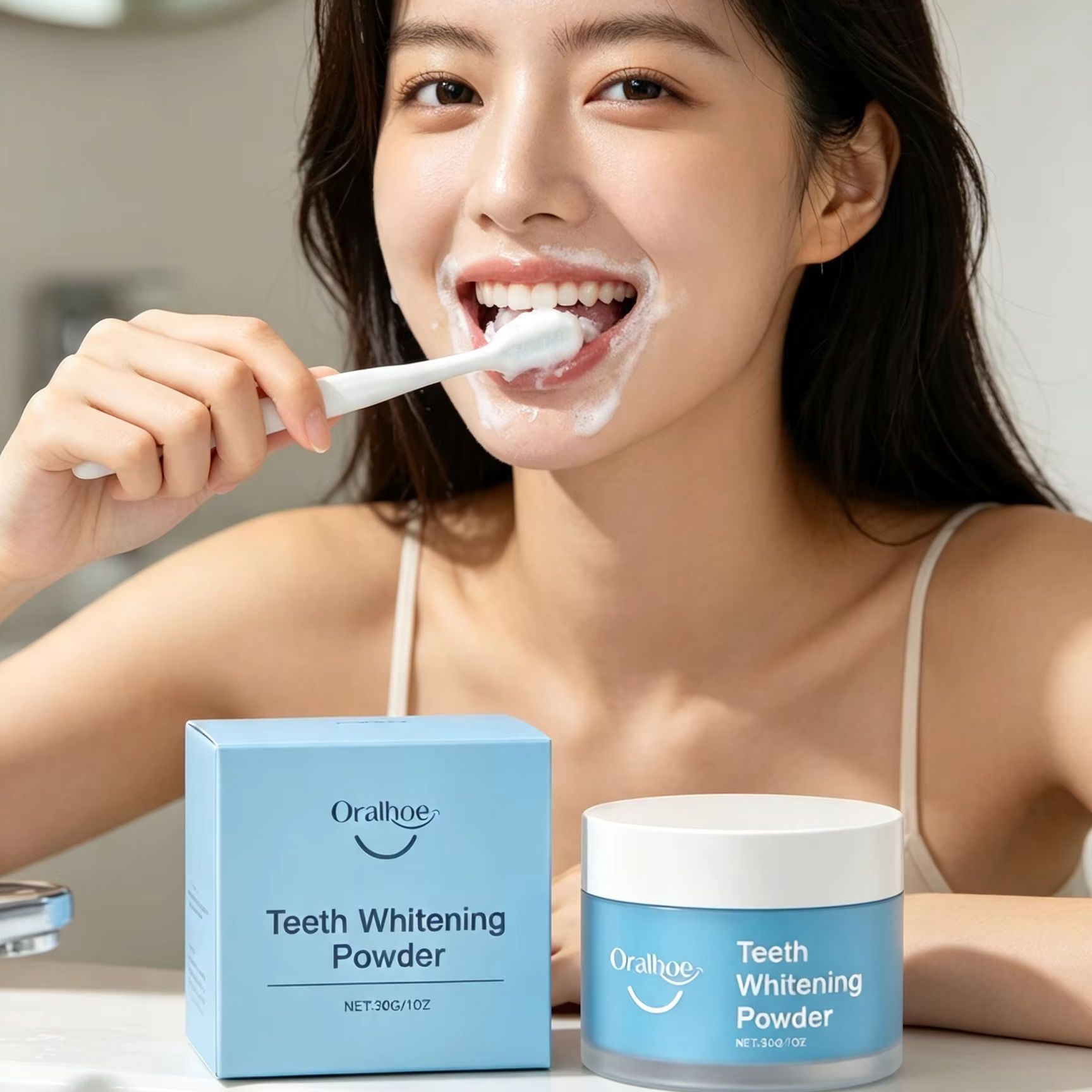 Oralhoe Diş Tozu, Dişleri Fırç - Teeth Whitening Co incelemesi ve fiyatı