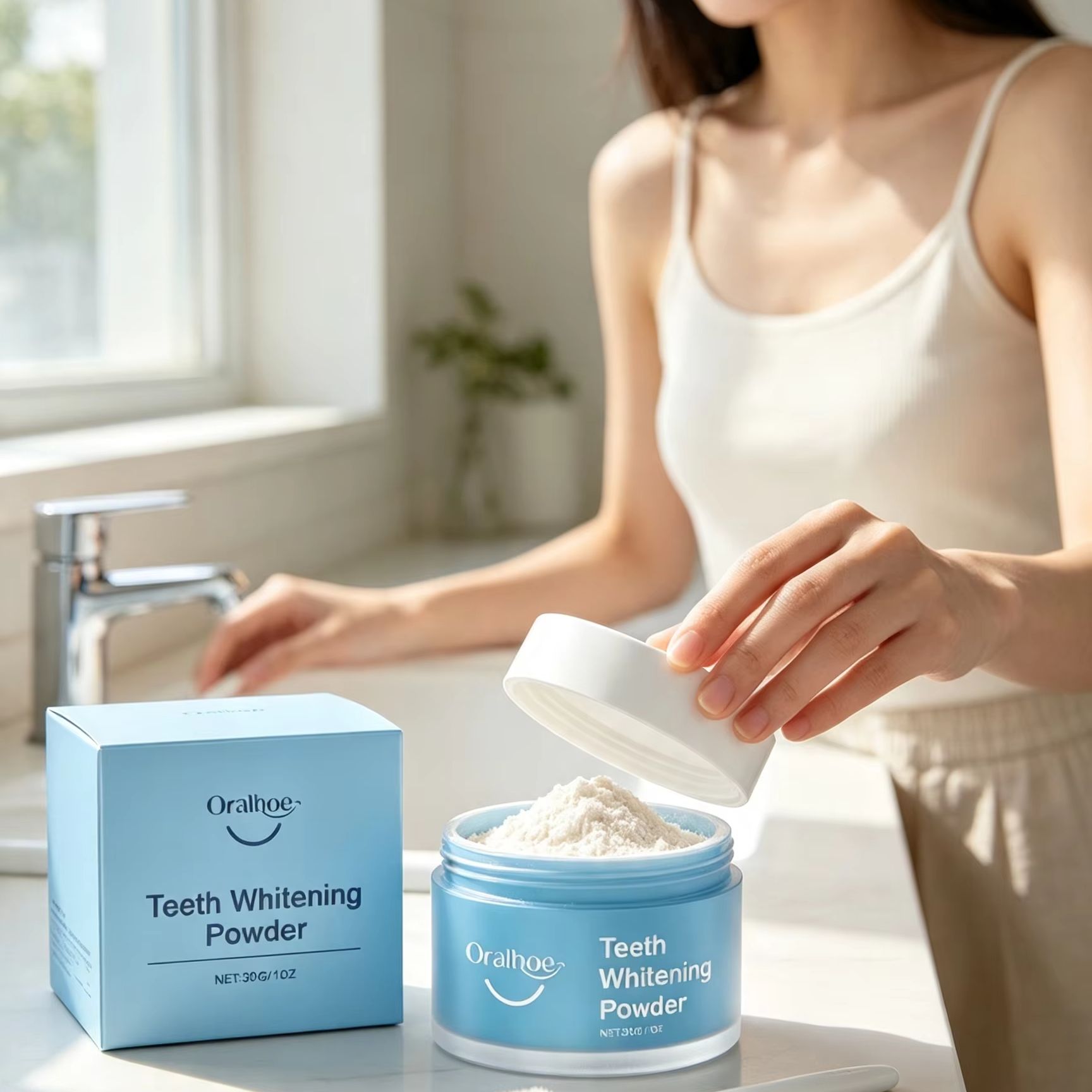 Oralhoe Diş Tozu, Dişleri Fırç - Teeth Whitening Co incelemesi ve fiyatı